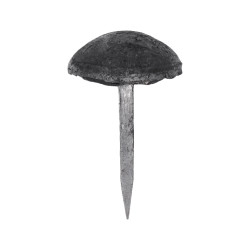 Ozdobný kovaný klinec, hlavička Ø 25x10mm, hrot 3*2*34mm, bez povrchovej úpravy Ozdobný kovaný klinec, hlavička Ø 25x10mm, hrot 3*2*34mm, bez povrchovej úpravy